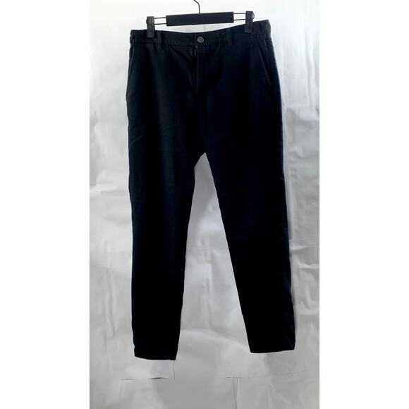 ZARA Men's Black Solid Slim-Fit Stretch Dress Pant SZ S - Picture 1 of 9
